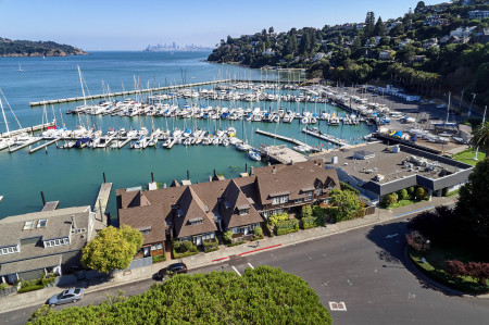 Farr Cottages in Belvedere, CA. Drone Photography by Eric Sahlin.