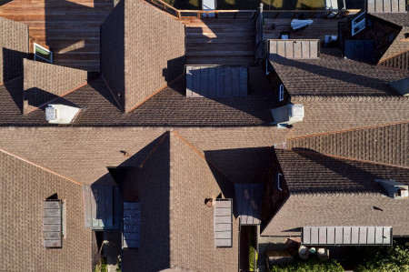 Farr Cottages in Belvedere, CA. Drone Photography by Eric Sahlin.